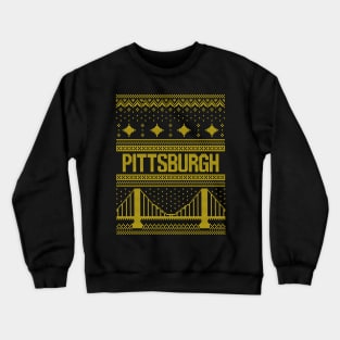 Pittsburgh Ugly Christmas Sweater Crewneck Sweatshirt